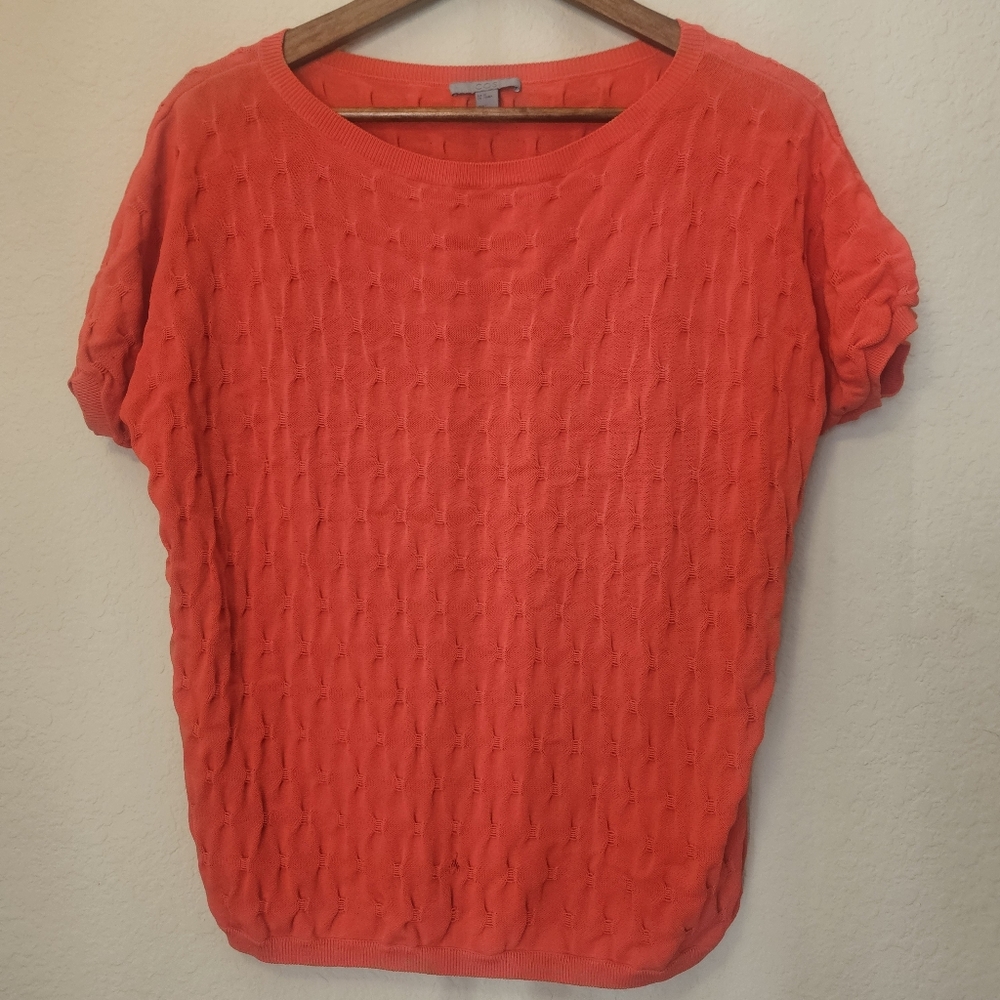 COS Top Womens Size Small Red Textured Knit Casual Streetwear Shirt (Flaw)